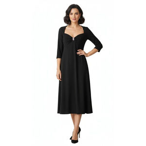 Women's MAGGY LONDON Petite Black Midi Dress